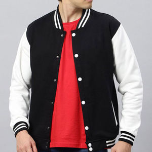 Chaqueta Varsity de Lana para Hombre, Nueva Colección, 100% Algodón, Cierre de Botones, Estilo Universitario de Béisbol, para Invierno - Product Image 1