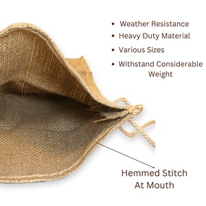 Saco de Yute Biodegradable de Alta Resistencia para Control de Erosión y Sedimentos, Reutilizable, de Fibra Natural, para Uso en Exteriores - Product Image 5