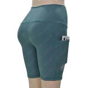 Shorts Deportivos Scrunch Booty con Control de Abdomen y Bolsillo para Móvil, Cintura Media, Corte Regular, Shorts para Mujer - Product Image 2