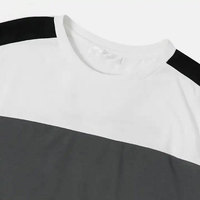 T-shirt décontracté pour homme à manches courtes en polyester/coton, respirant, léger, doux, confortable, coupe ample, col rond, imprimé