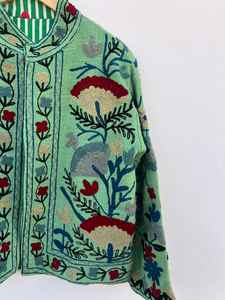 Veste courte brodée TNT Suzani pour femme, style ouzbek, veste d'hiver, style bohème chic, vêtements d'extérieur - Product Image 4