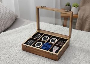 AHTE MANUEXPO UR-065 Wooden Watch Box <b>Storage</b> Jewelry Case Timepiece Display Luxury Indian Rosewood Organizer Handmade <b>Cushions</b> - Product Image 4
