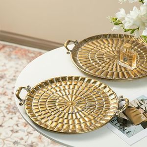 Rectangular Metal Decorative Tray With Floral Engraved Pattern Traditional Design For Tabletop Use - Product Image 6