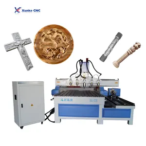 Xunke independent control cabinet wood carving 600 x 900 DSP control handle 4 axis atc bits for wood cnc router machine