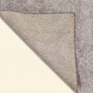 DECORDEC <b>Silver</b> Whisper Grey Wool Hand Tufted Eco-Friendly Non-Slip <b>Rug</b> Modern Floral Damask Pattern for Living Room Bedroom - Product Image 5