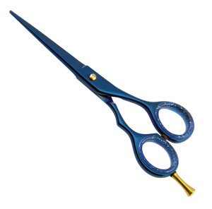 KOUNAIN 5.5 "Ciseaux à cheveux professionnels-Ciseaux de coiffeur en acier inoxydable tranchants avec revêtement au plasma bleu pour salon et style - Product Image 3