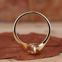 Anillo de compromiso de plata con corte de pera, solitario moderno, diamante cultivado en laboratorio, 3g-6g, unisex, para fiesta