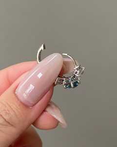 Multi Shape Hoop <b>Earrings</b> 14k Solid Gold Wholesale Prong Set Emerald Pear Oval Lab Grown Diamond Drop Dangle Huggies Manufacture - Product Image 4