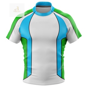 เสื้อรักบี้พิมพ์ลายแบบ Sublimation มีหลายขนาด ปี 2025 สินค้าขายดี เสื้อรักบี้สีพื้น รับผลิตแบบ OEM - Product Image 1