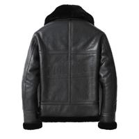 Vestes en cuir pour hommes de haute qualité, avec doublure en fourrure, style bomber, en peau de mouton, manteau d'hiver, veste de haute qualité pour hommes