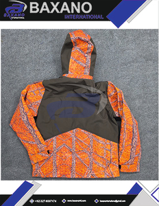 Veste de chasse orange pour l'extérieur, vestes de chasse unisexes, respirantes, imperméables, coupe-vent, camouflage, manteau d'hiver, capuche, logo personnalisé - Product Image 5
