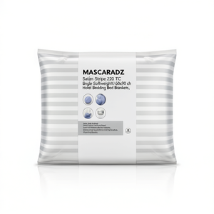 Manta de Cama de Hotel de Satén a Rayas, 220 Hilos, Suave y Ligera, 60x90 Pulgadas - Product Image 2