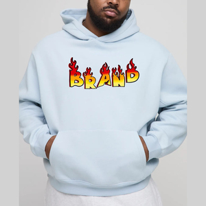 Sweat-shirts à capuche épais de haute qualité 500 g/m² pour hommes, 100 % coton, coupe ample et carrée, respirants, épaules tombantes personnalisées. - Product Image 6
