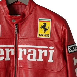 Chaqueta de Carreras Roja Vintage de Fórmula Premium |   Hunar Industries - Edición Impermeable de Cuero Vacuno Genuino de Primera Calidad para Hombre - Product Image 5