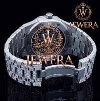 Reloj de Acero Inoxidable con Diseño de Diamantes Moissanite de Alta Calidad, Movimiento Mecánico, Diseño Elegante para Hombre, Uso Diario
