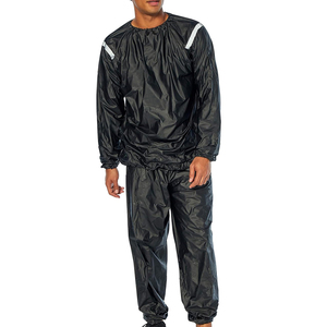 Traje de sauna para fitness, chaleco de sudoración para pérdida de peso, traje de sauna para gimnasio, traje de sauna para mujer, chaqueta de sauna para hombre, traje personalizado en color negro - Product Image 2