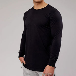 Camiseta Deportiva de Manga Larga para Hombre, OEM de Alta Calidad, con Aberturas Laterales, en Poliéster y Spandex, Secado Rápido, para Running, Fitness y Gimnasio - Product Image 5