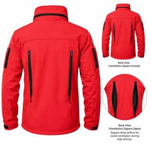 Chaqueta Soft Shell Premium de Invierno, Impermeable, Cortavientos, con Cuello Alto, Logotipo Personalizado, para Exteriores - Product Image 6