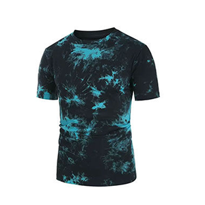 Camiseta de Manga Corta para Hombre, de Secado Rápido, con Estampado Tie-Dye, Corte Ajustado, Cuello Redondo, Estilo Casual - Product Image 4