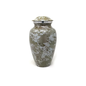 Urna Funeraria de Camuflaje Digital Personalizable para Adultos con Tapa Metálica y Acabado Mate - Product Image 1