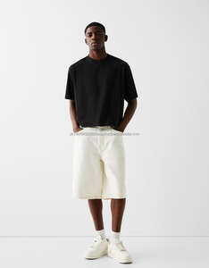 เสื้อครอปผ้าฝ้าย100% โอเวอร์ไซส์สำหรับผู้ชายเสื้อครอปโอเวอร์ไซส์พิมพ์ลายสไตล์สตรีทพลัสไซส์ระบายอากาศได้โลโก้ด้านหน้า - Product Image 2