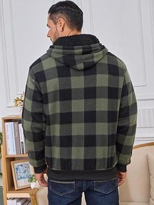 CUSTOMIZED WINTER FLEECE HOODIE WHOLESALE <b>SHERPA</b> <b>LINED</b> PULLOVER HEAVYWEIGHT WARM PLUSH STREETWEAR HOODIE PRIVATE LABEL OEM - Product Image 2