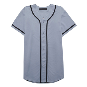 เสื้อเบสบอลผู้ชายดีไซน์ล่าสุด โพลีเอสเตอร์ 100% ราคาถูก สีพื้น ขนาดสั่งทำได้ พร้อมบริการสกรีนลายแบบซับลิเมชั่น - Product Image 1