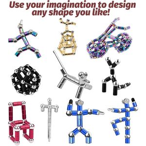 Penna Magnetica Multifunzionale Antistress, Gadget Sensoriale Divertente per Passare il Tempo, Penne Deformabili, Giocattolo Antistress - Product Image 3