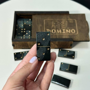 Dominos entièrement faits à la main avec étui, couleur ciel nocturne, dominos en résine, cadeau personnalisé, jeu de dominos, cadeaux, jeu de société pour la famille, soirée en famille - Product Image 2