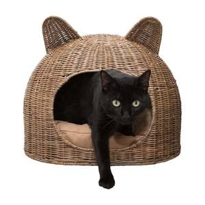 Nouveau Nid pour Animaux de Compagnie en Rotin Marron Foncé, Tressé à la Main, pour Chats et Petits Chiens, Meuble d'Intérieur Durable, Vente en Gros - Product Image 1