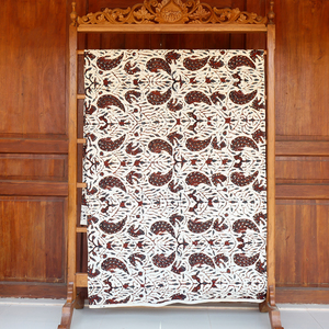 Tissu en coton écologique artisanal indonésien, batik Tulis dessiné à la main, motif traditionnel Sido Asih Bledok, décoration d'intérieur classique - Product Image 4