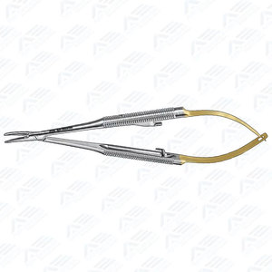 Porte-aiguilles de micro-chirurgie Barraquer, instruments médicaux, porte-aiguilles micro Barraquer courbé ophtalmique - Product Image 3