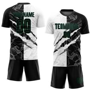 Tenue de football personnalisée avec nom et numéro d'équipe, respirante, à manches courtes, imprimée, dernier design, en polyester, unisexe, pour adultes, toutes saisons - Product Image 2