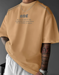 T-shirt homme vierge personnalisable, 100% coton épais, style vintage, idéal pour la course en extérieur, prix usine OEM, fournisseur de premier plan - Product Image 3