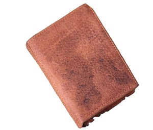 Best Design 2025 Leather Minimal Design Anti Protect Fashion Quality Classic Brown Leather Slim Money <b>Card</b> <b>Holder</b> Short <b>Wallets</b> - Product Image 3
