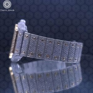 Charm_Jewels Luxury Stainless Steel Rectangle <b>Mechanical</b> <b>Watch</b> 38mm Analog Sapphire Crystal Folding Clasp Women - Product Image 2