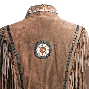 แจ็คเก็ตคาวเกิร์ลหนังกลับสุดเท่ห์ แฟชั่นล่าสุด เสื้อโค้ทฤดูหนาวสำหรับผู้หญิง พร้อมดีไซน์สั่งทำพิเศษ แจ็คเก็ตหนังแท้สไตล์ตะวันตก - Product Image 5