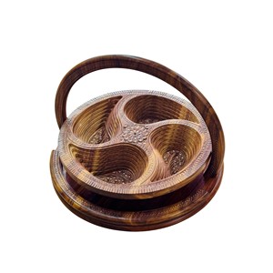Panier à pain en bois de Sheesham sculpté à la main, vente en gros |   Conception artisanale héritage - Product Image 5