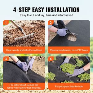 Telo Geotessile Non Tessuto Resistente 3x100FT 4 oz per Vialetti, Barriera Antierba da Giardino in PET e PP per Paesaggistica - Product Image 2
