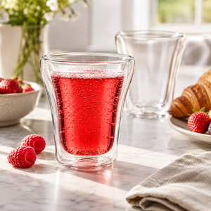 Tasse en verre borosilicate double paroi de 100 ml, faite à la main, sans plomb, isolée, pour café, thé, latte, expresso, réutilisable, en gros - Product Image 1