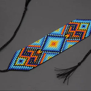 กำไลข้อมือทรงเรขาคณิตสุดฮิต, กำไลข้อมือทรงเรขาคณิตแบบชนเผ่า, กำไลข้อมือลูกปัด, กำไลข้อมือลูกปัดแบบพื้นเมือง, กำไลข้อมือลูกปัดเม็ดเล็ก - Product Image 2