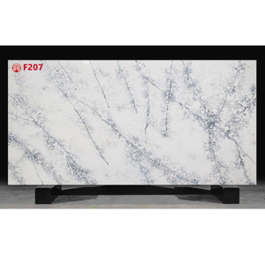 Encimeras de cuarzo artificial de diseño moderno de cuarzo HIC F207 con más de 5 años de garantía para aplicaciones de tocador y mesas de hotel - Product Image 1