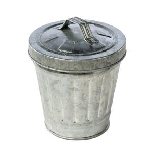 Corbeille à déchets en métal galvanisé faite à la main, écologique, portable, pour intérieur et extérieur, panier de rangement rond de haute qualité, très vendue - Product Image 5