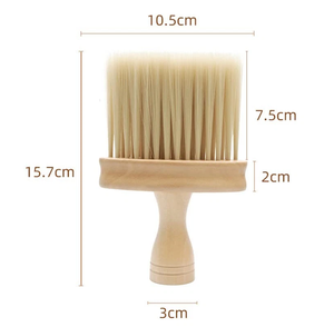 Hair Cutting Brush Professional Hairdressing Barber Wooden <b>Neck</b> <b>Light</b> Brown - Product Image 6