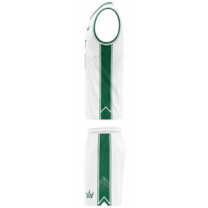 Conjunto de Camiseta de Baloncesto Summit para Hombre, Cuello en V, Sin Mangas, Corte Regular, Sublimada, Absorbe la Humedad, Ajuste Atlético, Blanco y Verde 23 - Product Image 3