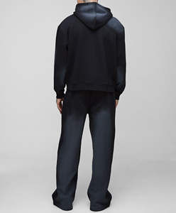 Conjunto de 2 piezas de chándal para hombre: Sudadera con capucha y joggers de algodón grueso con corte apilado, efecto descolorido por el sol y lavado ácido, Precio al por mayor - Product Image 5