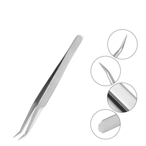 Pinzas para Extensión de Pestañas SAAR GLOBAL SURGICAL de Alta Calidad con Punta Nano, Marca Privada, Agarre de Diamante de 90 Grados, Acero Inoxidable - Product Image 3