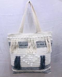 กระเป๋าโท้ทผ้าฝ้าย Dari ดีไซน์เก๋ไก๋ เป็นมิตรกับสิ่งแวดล้อม ทำมืออย่างมีสไตล์ ใช้ซ้ำได้ เหมาะสำหรับไปทะเล ดีไซน์วินเทจ แฟชั่นเรียบหรู - Product Image 4