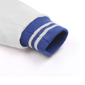 Chaqueta Universitaria de Béisbol con Logotipo Personalizado, Chaqueta Bomber de Lana con Mangas de PU para Hombre, Uniforme Escolar OEM - Product Image 2