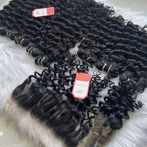 Tendencia 2026: Cabello Humano Remy Ondulado Profundo, Color Natural, Para Peinados Sin Costuras, Gran Stock, 100% Cabello Vietnamita Virgen - Product Image 1